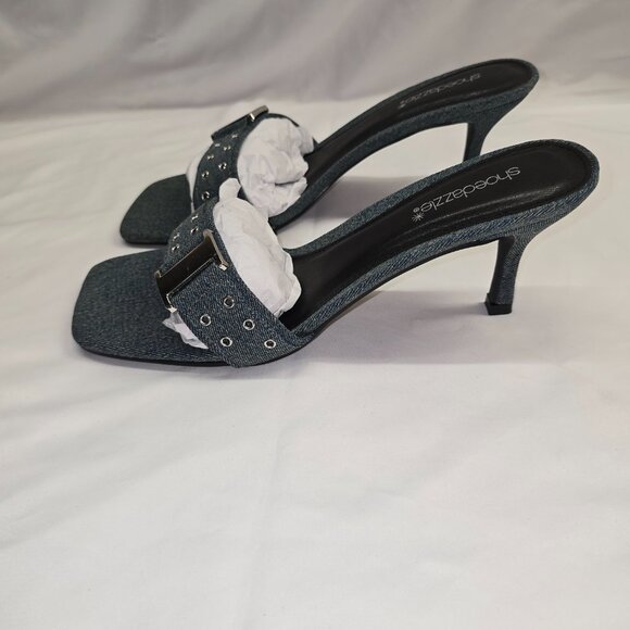 Shoedazzle Liberty Sandal in Acid Blue, Women's Size 11, NWT - Picture 5 of 8